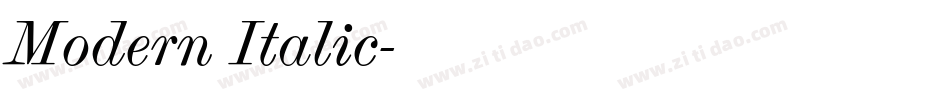 Modern Italic字体转换